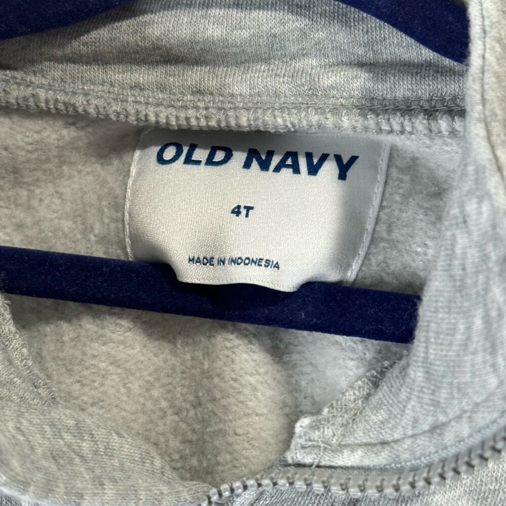 Old Navy High Neck Grey Sweatshirt with Quarter Zip Front Size 4t - Picture 6 of 8